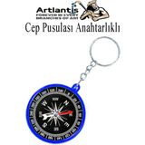 Artlantis Pusula Anahtarlık Renkli 1 Adet Küçük Pusula Okul Deney Gezi Cep Pusulası Manyetik Pusula Plastik Öğrenci - Mavi