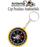 Artlantis Pusula Anahtarlık Renkli 1 Adet Küçük Pusula Okul Deney Gezi Cep Pusulası Manyetik Pusula Plastik Öğrenci - Sarı