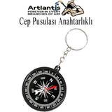 Artlantis Pusula Anahtarlık Renkli 1 Adet Küçük Pusula Okul Deney Gezi Cep Pusulası Manyetik Pusula Plastik Öğrenci - Siyah