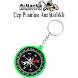 Artlantis Pusula Anahtarlık Renkli 1 Adet Küçük Pusula Okul Deney Gezi Cep Pusulası Manyetik Pusula Plastik Öğrenci - Yeşil