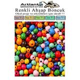 Artlantis Renkli Ahşap Boncuk 250 Li 1 Paket Renkli Ahşap Boyalı Yuvarlak Doğal Boncuklar Saç Takı Tasarım Etkinlik Kreş Çok Renkli