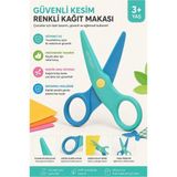 Artlantis Renkli Kağıt Makası 1 Adet Keyroad Plastik Küt Uç Korumalı Okul Makası Çocuk Makası Okul Öncesi Kreş Ana Sınıfı - Yeşil