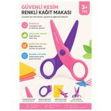 Artlantis Renkli Kağıt Makası 1 Adet Keyroad Plastik Küt Uç Korumalı Okul Makası Çocuk Makası Okul Öncesi Kreş