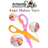 Artlantis Renkli Kağıt Makası 1 Adet Plastik Yaylı Küt Uç Korumalı Okul Makası Çocuk Makası Okul Öncesi Kreş Ana Sınıfı - Standart