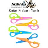 Artlantis Renkli Kağıt Makası 4 Adet Plastik Yaylı Küt Uç Korumalı Okul Makası Çocuk Makası Okul Öncesi Kreş Ana Sınıfı - Standart