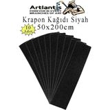 Artlantis Renkli Krapon Kağıdı 50x200 cm 10 Adet Renkli Grapon Kağıdı Okul Sınıf Etkinlik Kreş Okul Öncesi Kırapon Grafon Siyah