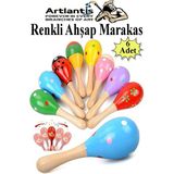 Artlantis Renkli Marakas 6 Adet 19 cm Renkli Çıngıraklar Eğlenceli Müzik Aksesuarları Çocuk Eğitici Oyuncak Marakas Renkli - Çok Renkli - Standart
