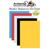 Artlantis Renkli Mukavva 5 Renk 50x70 cm 1 Paket Sert Renkli Karton 1.0 mm Okul Okul Öncesi Anasınıfı Hobi Etk