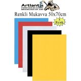Artlantis Renkli Mukavva 5 Renk 50X70 cm 1 Paket Sert Renkli Karton 1.0 mm Okul Okul Öncesi Anasınıfı Hobi Etkinlik - Standart