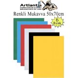 Artlantis Renkli Mukavva 6 Renk 50X70 cm 1 Paket Sert Renkli Karton 1.0 mm Okul Okul Öncesi Anasınıfı Hobi Etkinlik - Standart