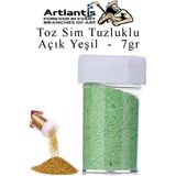 Artlantis Renkli Toz Sim Tuzluklu 7 Gr 1 Adet Renkli Toz Sim Epoksi Reçine Okul Etkinlik Dekarasyon Slime Açık Yeşil