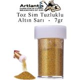 Artlantis Renkli Toz Sim Tuzluklu 7 gr 1 Adet Renkli Toz Sim Epoksi Reçine Okul Etkinlik Dekarasyon Slime Altın Sarı