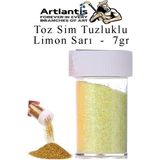 Artlantis Renkli Toz Sim Tuzluklu 7 gr 1 Adet Renkli Toz Sim Epoksi Reçine Okul Etkinlik Dekarasyon Slime Sarı