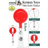 Artlantis Renkli Yaka Yoyo 1 Adet Kartlık Kimlik Personel Kartı Yoyo Yaka Cep Kemer Geri Çekilebilir Rozet Tutma Makara