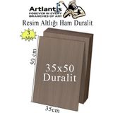 Artlantis Resim Altlığı Duralit 35X50 cm 3 Adet Ham Mdf Çok Amaçlı Kullanım 3 mm Kalınlığında Durolit - Standart - Naturel