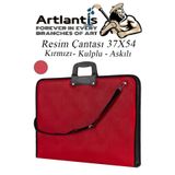 Artlantis Resim Çantası Fermuarlı Kulplu 37x54 cm 1 Adet Teknik Resim Dosya Çantası 35x50 cm Askılı Proje Çant