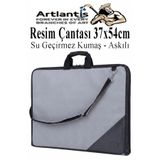 Artlantis Resim Çantası Kumaş 37x54 cm 1 Adet Teknik Resim Dosya Çantası 35x50 cm Askılı Bez Proje Çantası Fer