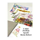 Artlantis Resim Defteri 15 Yaprak 35x50 Cm 1 Adet Spiralli Orta Boy Telli Resim Defteri Karton Kapak 110 Gr Öğrenci Okul Çok Renkli