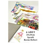 Artlantis Resim Defteri 15 Yaprak 35x50 cm 2 Adet Spiralli Büyük Boy Resim Defteri Karton Kapak 110 gr Öğrenci