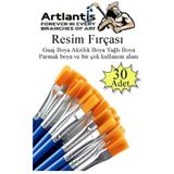 Artlantis Resim Fırçası 30 Adet Sentetik Fırça Ekonomik Suluboya Akrilik Boya Guaj Boya Yağlı Boya Resim Boyam
