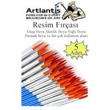 Artlantis Resim Fırçası 5 Adet Ekonomik Sentetik Fırça Suluboya Akrilik Boya Guaj Boya Yağlı Boya Resim Boyama