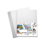 Artlantis Resim Kağıdı 35x50 25 Li 100 gr 1 Paket 35*50 Resim Kartonu (Beyaz)