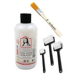 Artlantis Resim Verniği 250 ml Su Bazlı 1 Adet Zemin Fırçası ve Rulo Fırça Resim Parlatıcı Vernik Hobi Sanat Akrilik Guaj Yağlı Boya