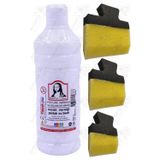 Artlantis Resim Verniği 500 ml Su Bazlı 1 Adet ve Yassı Patpat Sünger Fırça Seti 3 lü 1 Paket Resim Parlatıcı Vernik Hobi Sanat