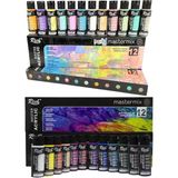 Artlantis Rich Mastermix Akrilik Boya 24 Renk 60 ml 1 Paket Canlı ve Pastel Renkler Akrilik Boya 24 Lü Profesyonel Tuval Canvas - Çok Renkli