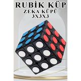 Artlantis Rubik Küp 1 Adet Zeka Küpü Eğitici Oyuncak 3X3X3 Canlı Renkler Magic Cube 6x6 cm - Siyah - Standart