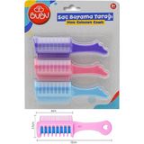 Artlantis Saç Boyama Tarağı 3 Lü 1 Paket Bubu Saç Boyama Tarak Pembe Mor ve Pembe Parlak Renkler Uygulaması Kolay - Renkli - Standart