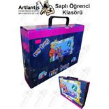 Artlantis Saplı Klasör Mor 1 Adet Kolplu Öğrenci Klasörü 32X24X7 cm Sert Kapaklı Mukavva Malzeme
