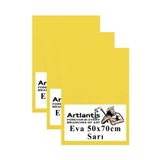 Artlantis Sarı Eva 50x70 cm 3 Adet Eva Süngeri Okul Kreş Anasınıfı Elişi Etkinlikleri