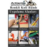Artlantis Sarı Koli Bantı 100 Metre 6 Adet 45MM x 100 Metre Renkli Koli Bandı Extra Güçlü Formül Akrilik Koli Bandı - Standart - 45x100 metre