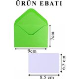 Artlantis Sarı Mini Zarf 7x9 cm Not Kağıtlı 20 Adet Küçük Sarı Zarf Mektup Oyun Zarfı Doğum Günü Dilekleri Zarfı Canlı Renk