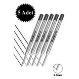 Artlantis Scrikss Siyah Tükenmez Kalem Yedeği Metal 0.7mm 5 Adet Tükenmez Kalem Refili Tükenmez Kalem Yedeği