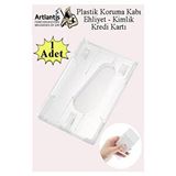 Artlantis Şeffaf Kart Kılıfı Kimlik Ehliyet Kredi Kartı Koruyucu 1 Adet Pvc Plastik Kart Koruma Kabı