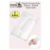 Artlantis Şeffaf Kart Kılıfı Kimlik Ehliyet Kredi Kartı Koruyucu 2 Adet Pvc Plastik Kart Koruma Kabı