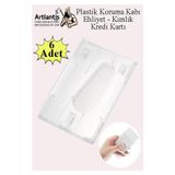Artlantis Şeffaf Kart Kılıfı Kimlik Ehliyet Kredi Kartı Koruyucu 6 Adet Pvc Plastik Kart Koruma Kabı
