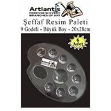 Artlantis Şeffaf Resim Paleti Plastik 6 Adet Godeli Ressam Paleti Boyama Paleti Akrilik Boya Guaj Boya Suluboya