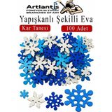 Artlantis Şekilli Eva Yapışkanlı Kar Tanesi 100 Lü 1 Paket Kendinden Yapışkanlı Eva Sticker Okul Öncesi Kreş Ana Sınıfı - Gri