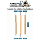 Artlantis Seramik Kil Çömlek Şekillendirici 3 lü 1 Paket Seramik Modelaj Oyma Seti Heykel Hobi Tasarım