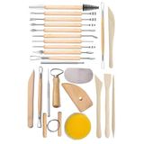 Artlantis Seramik ve Çömlek Şekillendirme Seti Ebeşuar 24 Parça 1 Paket Kil Modelaj Modelleme Heykel Şekillend