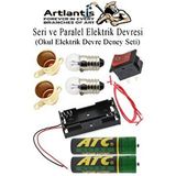Artlantis Seri Ve Paralel Basit Elektrik Devresi 1 Paket Deney Seti Sarı Mini Duy 2 Adet Mini Ampul 2 Adet Anahtar İş Eğitimi Seti