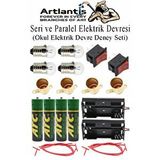 Artlantis Seri Ve Paralel Basit Elektrik Devresi 1 Paket Deney Seti Sarı Mini Duy 4 Adet Mini Ampul 4 Adet Anahtar İş Eğitimi Seti