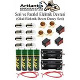 Artlantis Seri Ve Paralel Basit Elektrik Devresi 1 Paket Deney Seti Sarı Mini Duy 4 Adet Mini Ampul 8 Adet Anahtar İş Eğitimi Seti