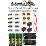 Artlantis Seri ve Paralel Basit Elektrik Devresi 1 Paket Deney Seti Sarı Mini Duy 5 Adet Mini Ampul 10 Adet Anahtar Iş Eğitimi Set - Standart