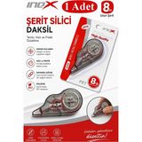 Artlantis Şerit Daksil Beyaz 5mmx8 Metre 1 Adet Inox Şerit Düzeltici Şerit Silici Yazı Silici Büro Ofis Okul - Standart