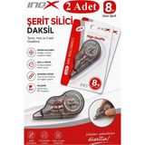 Artlantis Şerit Daksil Beyaz 5mmx8 Metre 2 Adet Inox Şerit Düzeltici Şerit Silici Yazı Silici Büro Ofis Okul - Standart