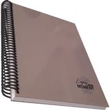 Artlantis Sert Kapak 120 Yaprak Kareli 17x24 cm Enjoy Every Moment Gri Spiralli Defter